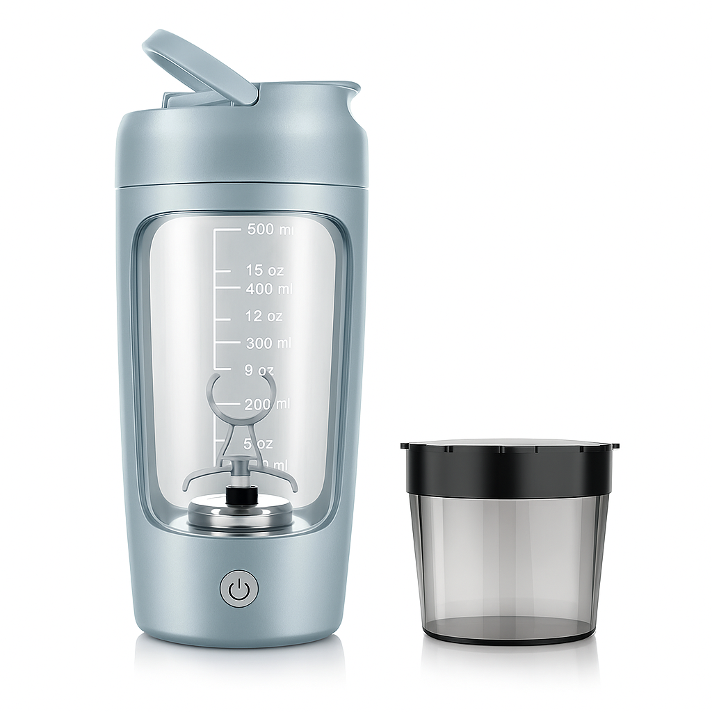 Electric Protein Shaker Cup with Powder Storage