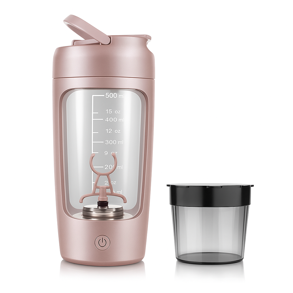 Electric Protein Shaker Cup with Powder Storage