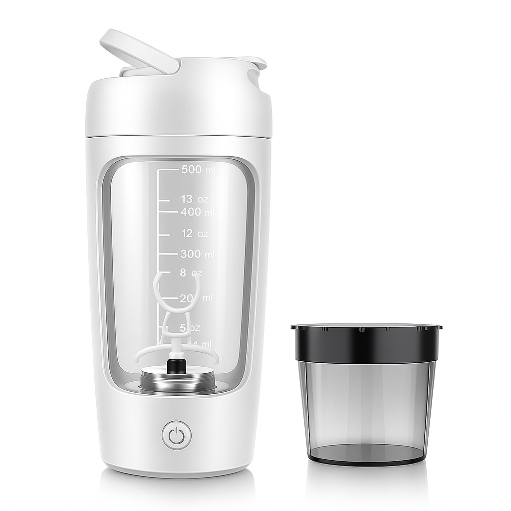 Electric Protein Shaker Cup with Powder Storage